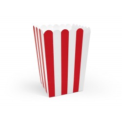 Red Stripes Popcorn Boxes
