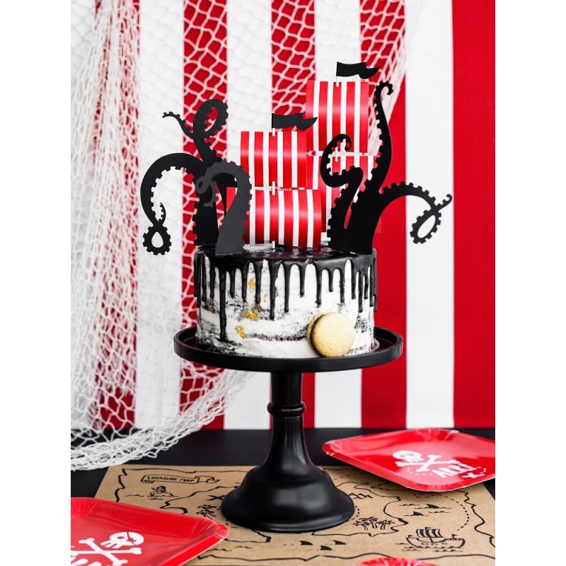 Amosfun Decorazioni per Toppers Cupcake a Tema Pirata 48pcs per Decorazioni per Torte per Bambini Festa di Compleanno Forniture Toppers per Bambini 