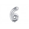 Number 6 Silver Foil Balloon