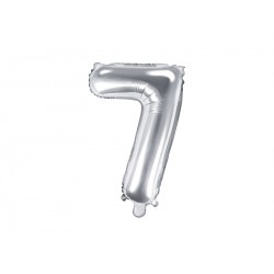 Number 7 Silver Foil Balloon