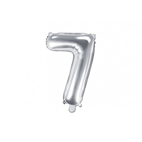 Palloncino foil numero 7 colore Argento