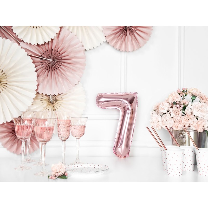 Palloncino A Stella Foil Unique Party – Rosa Brillante, 50 Cm, Per 90° Compleanno, Da Gonfiare Con Elio, Decorazione Festa