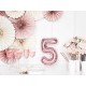 Palloncino foil numero 5 Oro Rosa