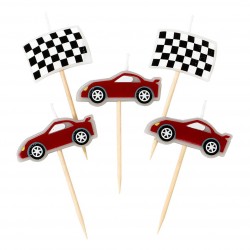Set Candeline Cars Macchine e bandiere da corsa