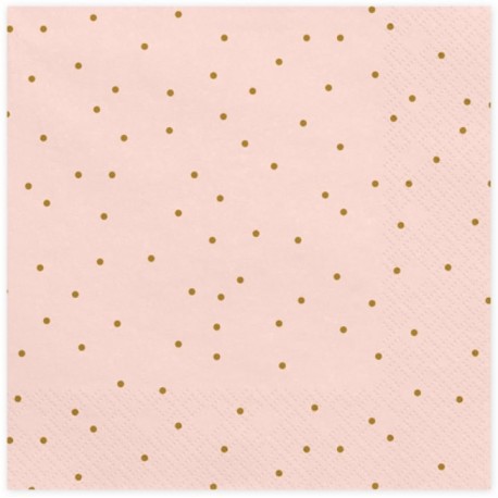 Light Pink with Golden Dots Napkins