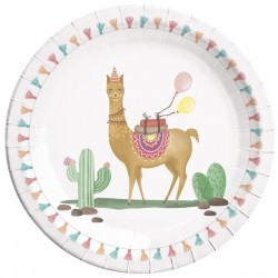 Llama Party Plates