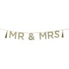 "Mr & Mrs" Glitter Wedding decoration Banner