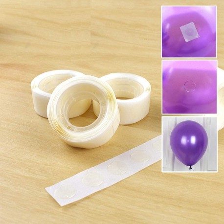 Double sided glue dots for balloons