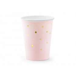 Light Pink and Golden Stars Cups