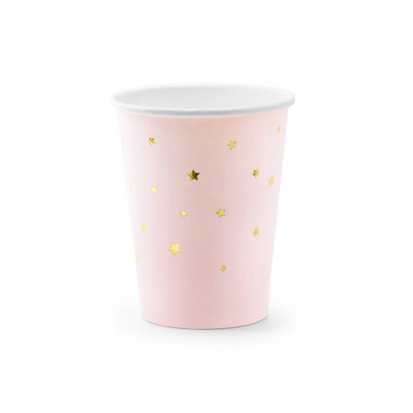 Light Pink and Golden Stars Cups