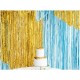 Light Blue and Gold Party Curtain backdrop