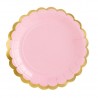 Pink and Gold Dessert Plates