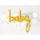 "Baby" gold foil Balloon with pastel green decoration