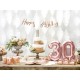 Rose Gold Foil Happy Birthday Banner - 30th party decoration