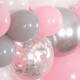 Ghirlanda palloncini grigio rosa bianco