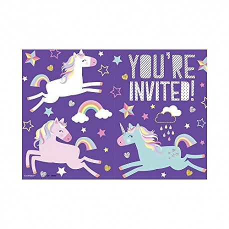 Unicorn Rainbow Invitations