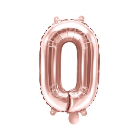 Palloncino foil numero zero Oro Rosa