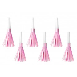 Pink Party Horns 6 pc