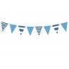 Striped Blue Flags Banner