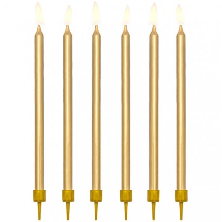 Gold candles 12 pc