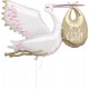 Stork "It's a Girl" SuperShape Foil Balloon