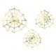 Set of 3 gold foil spiderweb for Halloween party decoration