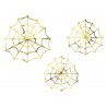 Set of 3 gold foil spiderweb for Halloween party decoration