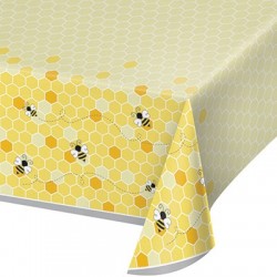 Bee Party Plastic Tablecover