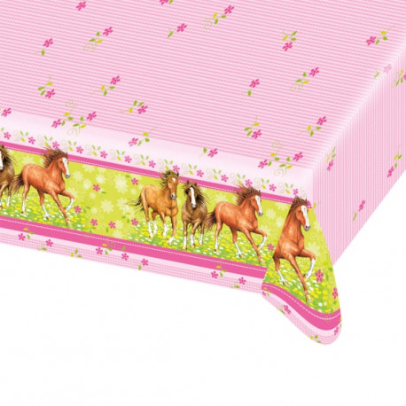 Charming Horses themed party Tablecover
