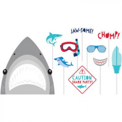 Shark Party Photo Booth Props
