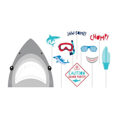 Shark Party Photo Booth Props