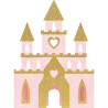 Pink and Gold Glitter Princess Castle Centerpiece