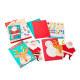 Christmas card kit with stickers and pon pons