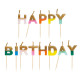 Set Candeline per torta compleanno "Happy Birthday"