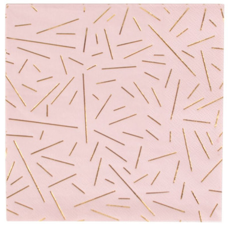Light Pink Golden Rays Napkins