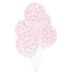 Printed Confetti Balloons Pink with 5