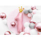 Pink One Foil Balloon with Crown