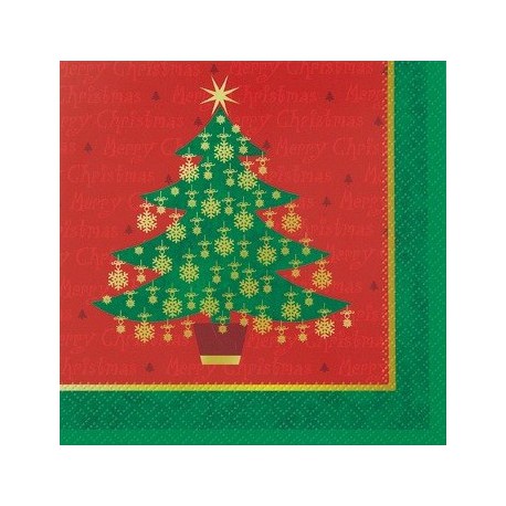 Tovagliolo Albero Di Natale.Tovaglioli Albero Di Natale Rosso E Verde Articoli Per Feste Natale