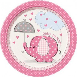 Umbrellaphants Pink Dessert Plates