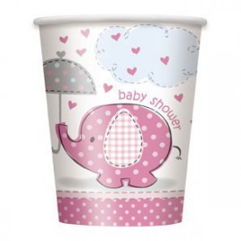 Umbrellaphants Pink Paper Cups