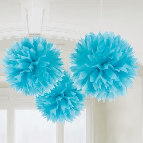 Blue Fluffy Decorations