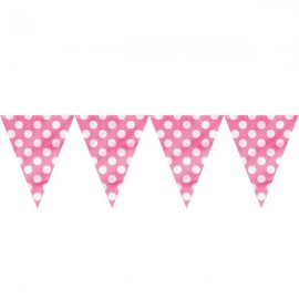 Bright Pink Dots Flags Banner