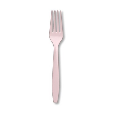 Classic Pink Plastic Forks